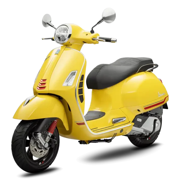 Vespa GTS 300 Super Sport Giallo Sole LH angle