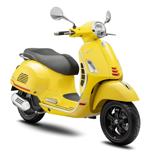 2022 Vespa GTS 300 Super Sport Giallo Sole RH angle