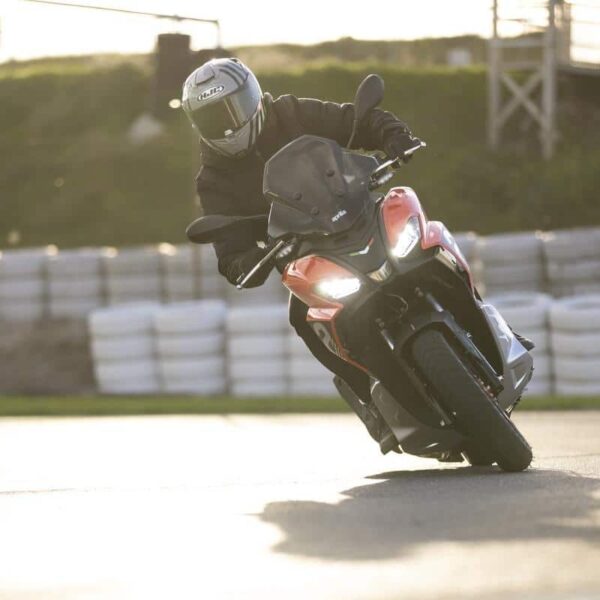 Aprilia SR GT Sport on the Racetrack