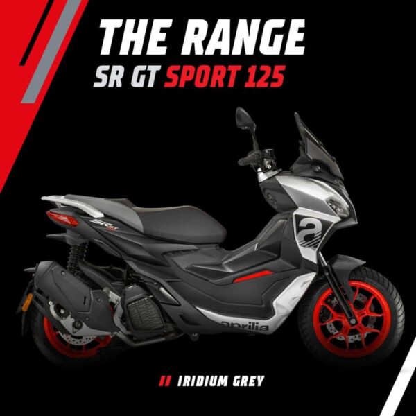 Aprilia SR GT Sport 125 Iridium Grey Post