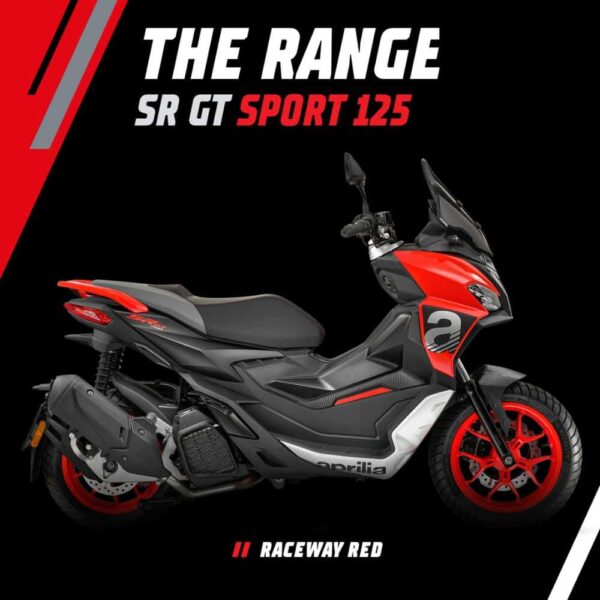 Aprilia SR GT Sport 125 Red Raceway Post
