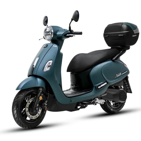 SYM Classic 125 Sport Petrol Green with Top Box