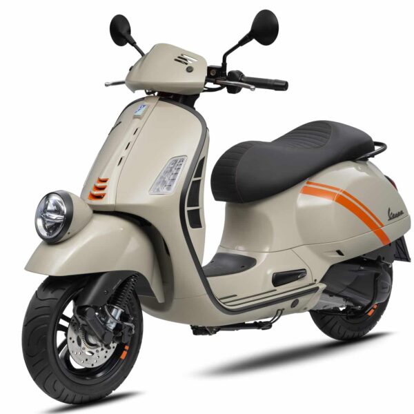 Vespa GTV 300 HPE beige 2023 RH angle