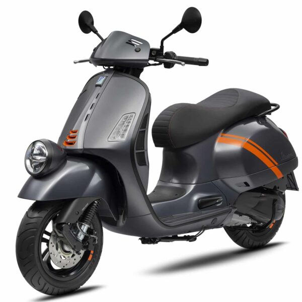 Vespa GTV 300 HPE grey 2023 LH angle