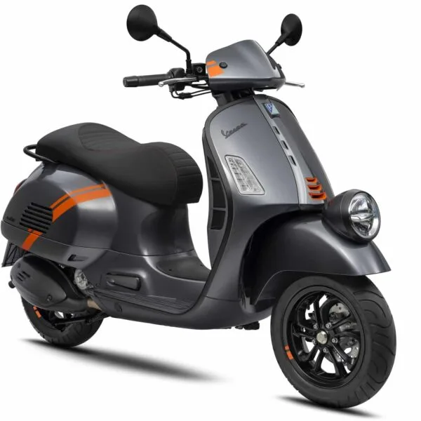 Vespa GTV 300 HPE grey 2023 RH angle
