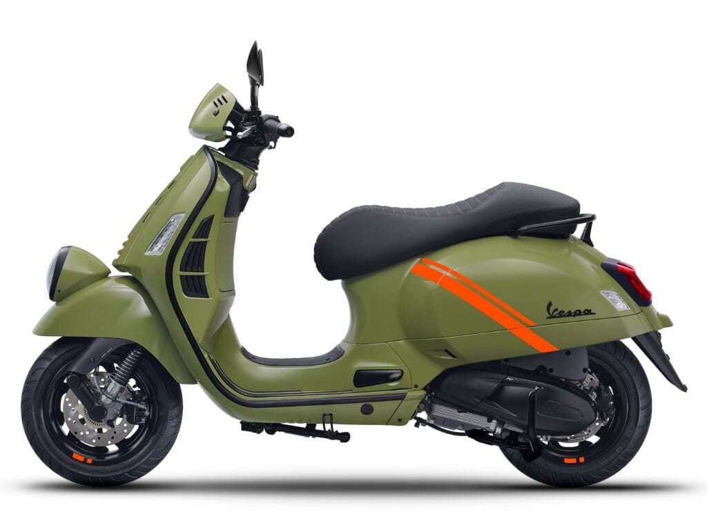 Vespa GTV 300 Green Tenace 2025 Left Side at Scooteria Sydney