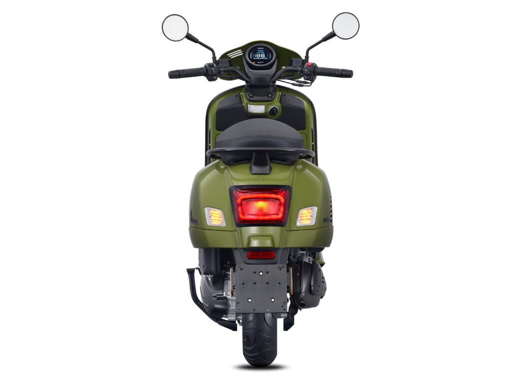 Vespa GTV 300 Green Tenace 2025 Rear at Scooteria Sydney