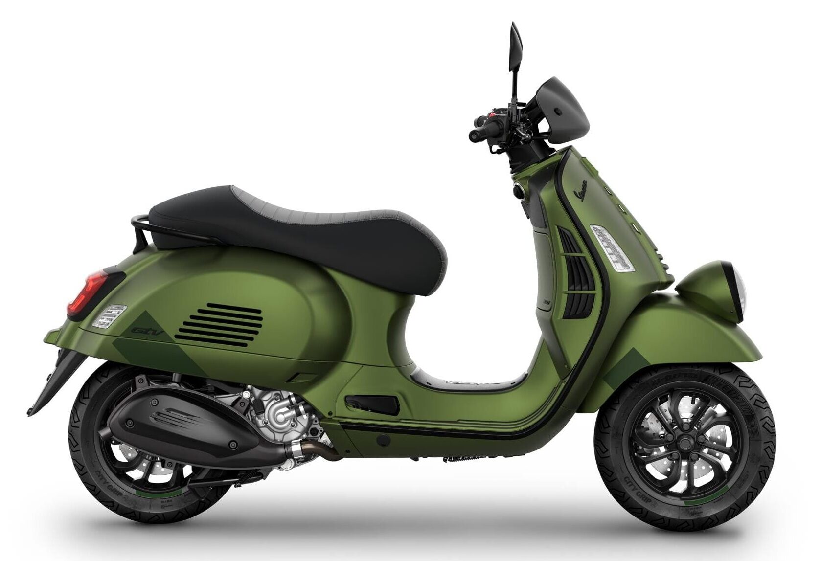 Vespa 2026 GTV 300 Verde Ribelle right side