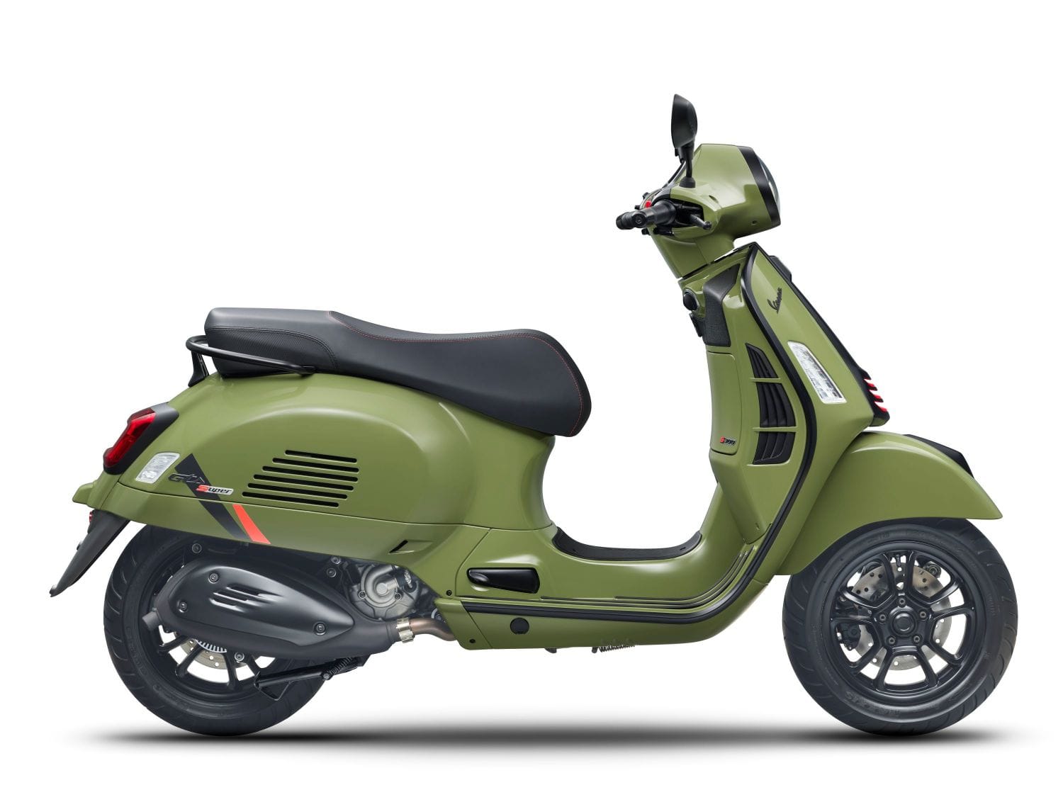 Vespa gts 300 super sport Verde Tenace right side